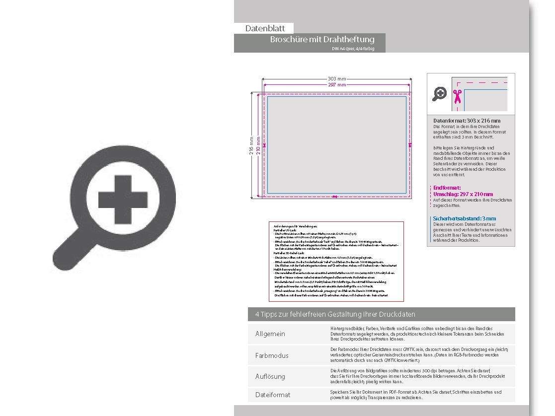 Product Bild brosch__re_mit_drahtheftung__endformat_din_a4_quer__92-seitig