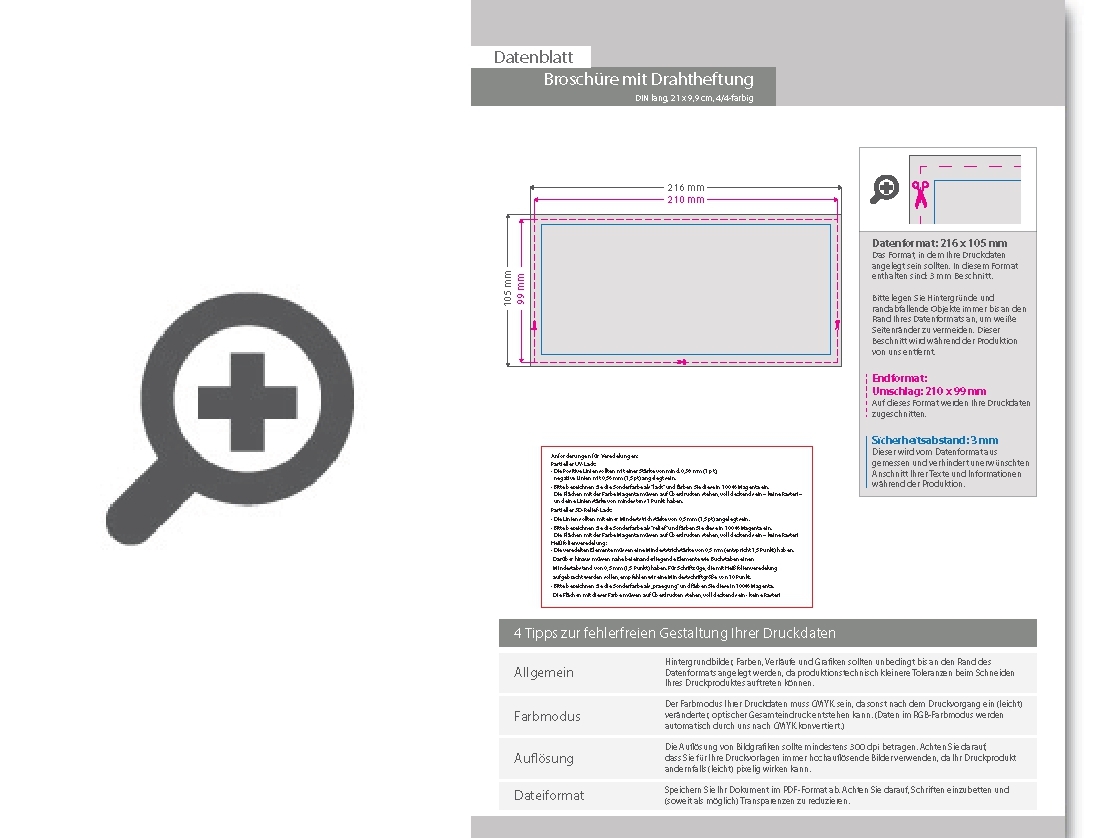 Product Bild brosch__re_mit_drahtheftung__endformat_din_lang_quer_(210_x_99_mm)__72-seitig
